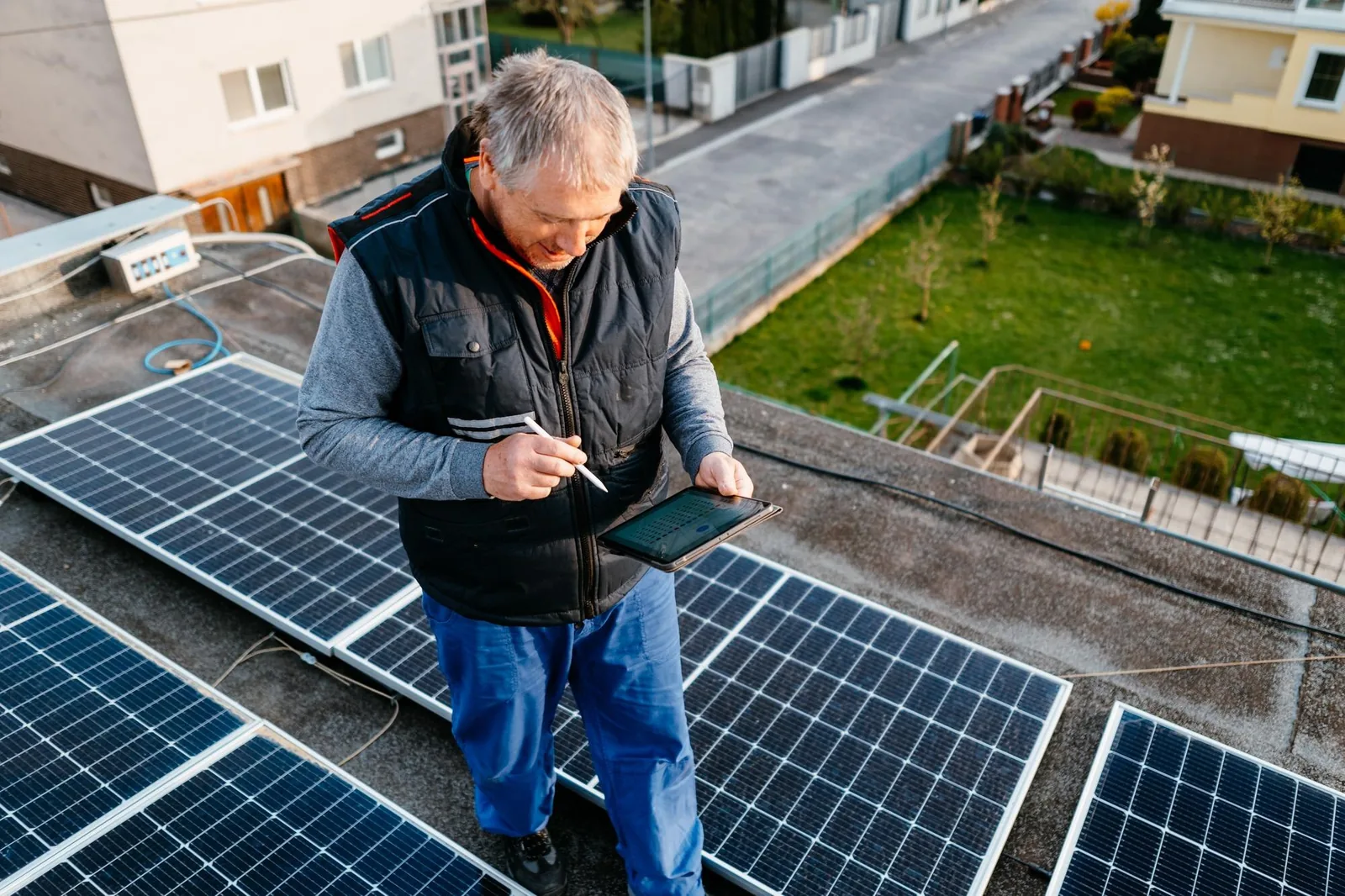 Maison équipée de panneaux solaires photovoltaïques, achat, installation et raccordement